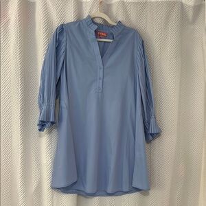 THML Light Blue Pleated Sleeve Dress
